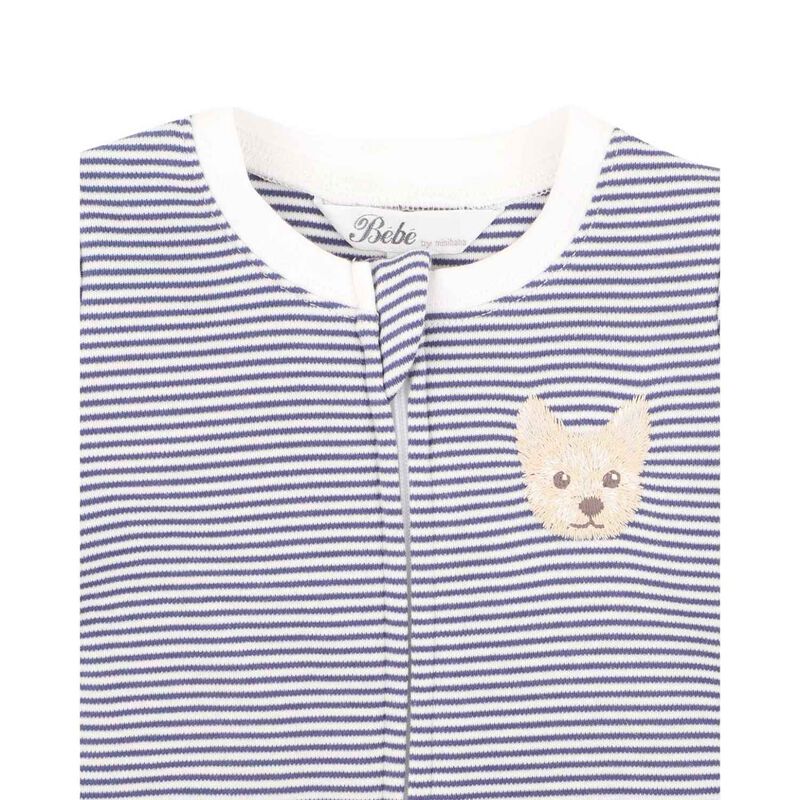 B&eacute;b&eacute; Alexi Stripe SS Zip Romper image number 2